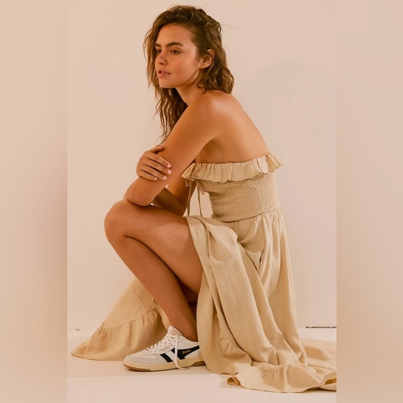 COPY - Free people Lush Life Linen Strapless Midi Dress - Picture 4 of 7